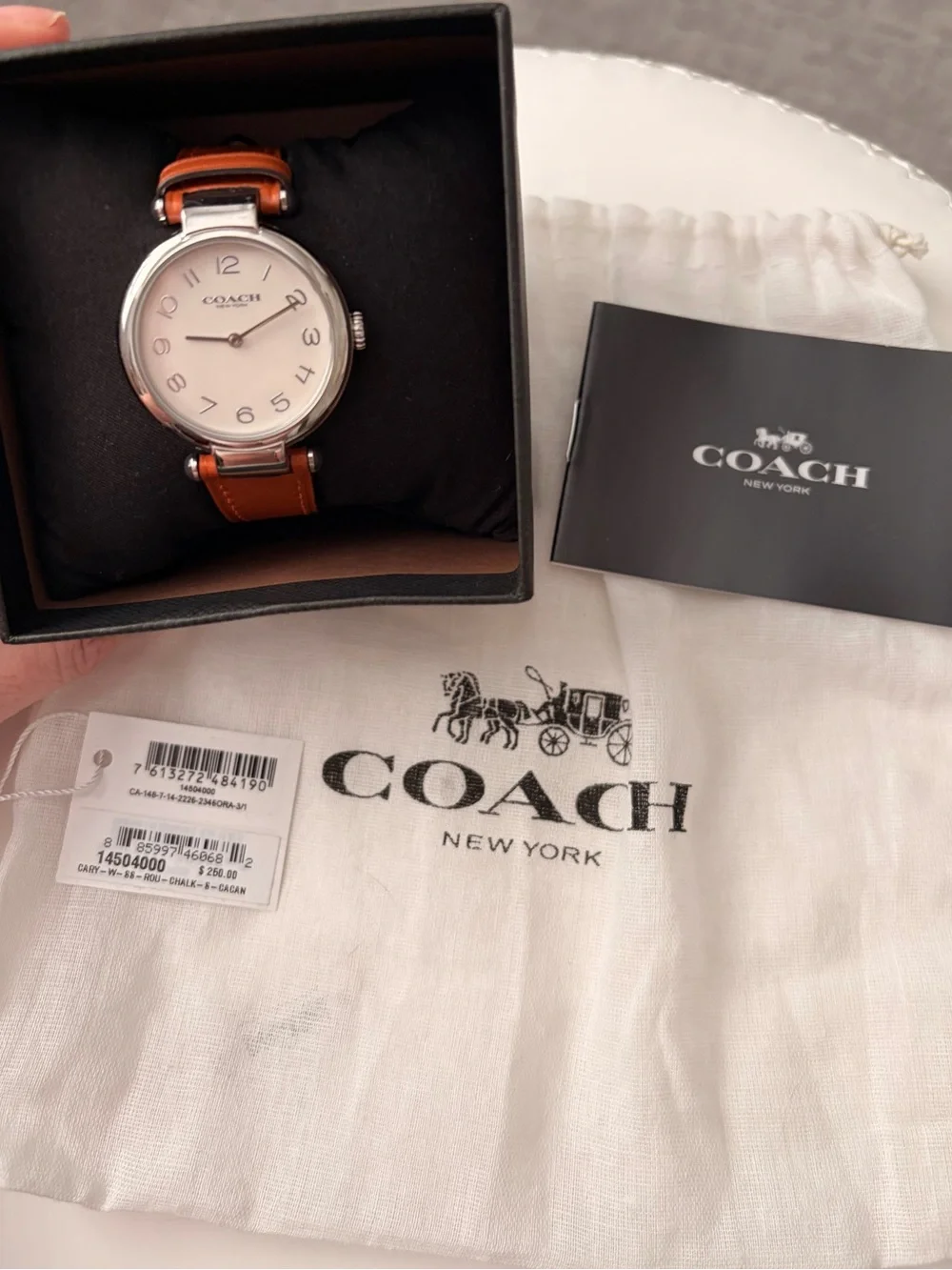 Coach Cary Watch with leather strap